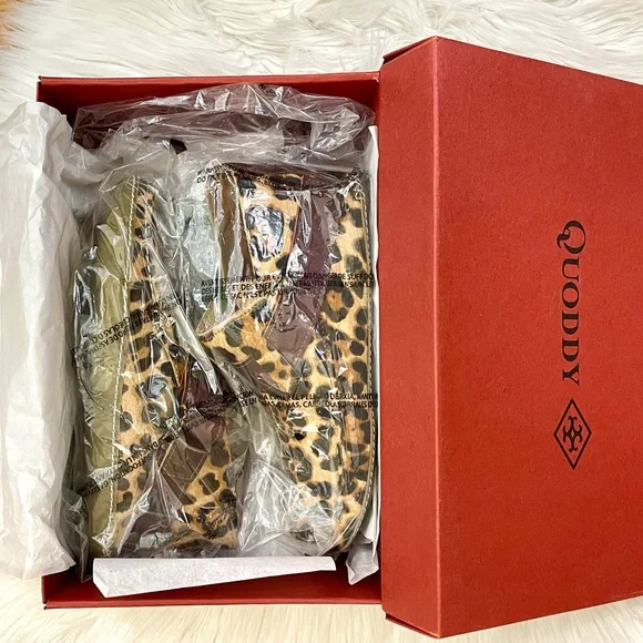 Quoddy Leopard Print Women's Shoes with Brown Accents - Picture 3 of 15